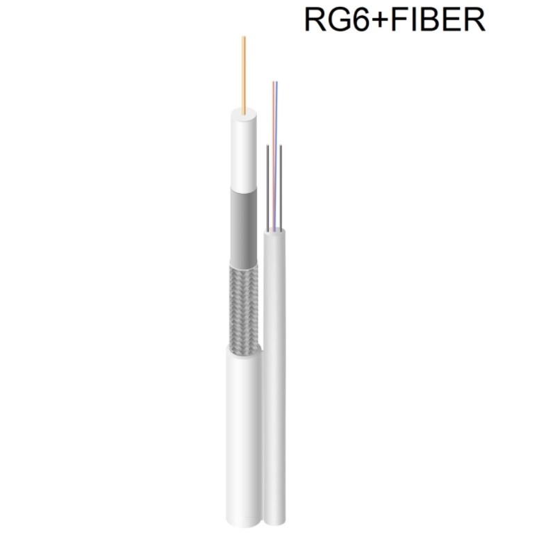 G657A 50MHz Coaxial Fiber Copper Hybrid Cable Copper And Fibre Optic