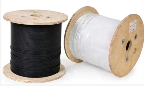 สายเคเบิลหล่น FTTH กลางแจ้งโหมดเดียว G657A A657A2 1 แกน 2 แกน