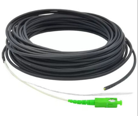 ปลอก LSZH สีดำ SC APC FTTH สายแพทช์ FTTH Drop Cable 50M 20M SC UPC