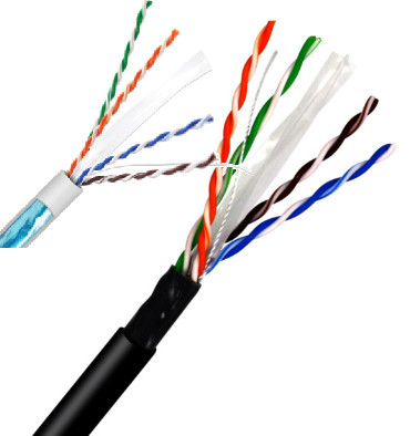 8 คอร์ต้านทานการสึกหรอโดยตรงฝังแจ็คเก็ต Cat6 1000ft LSZH